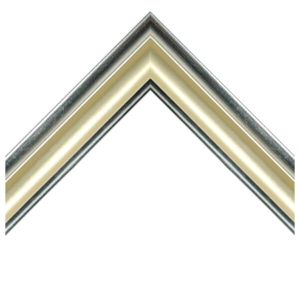 Luzora Rectangular Wall Mirror Silver Finish Gold Style – Vertical & Horizontal Mount – Made in USA - Image 2