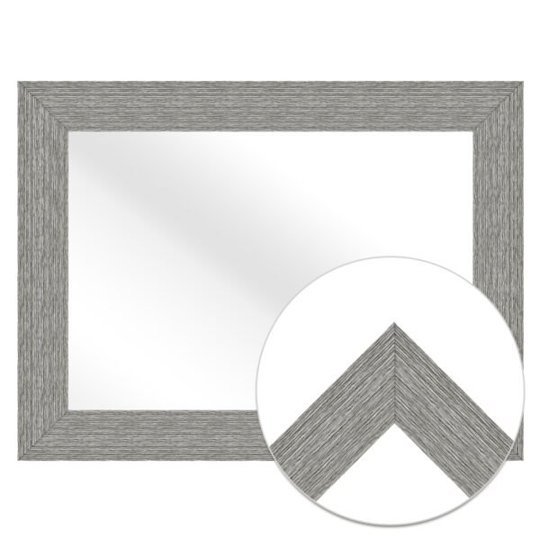 Ech Rectangular Wall Mirror Gray Finish Modern Style – Vertical & Horizontal Mount – Made in USA - Image 3