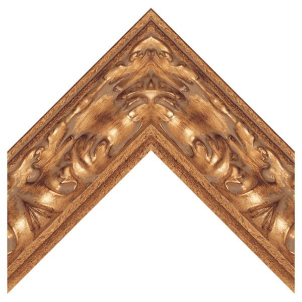 Yield Rectangular Wall Mirror Antique Gold Finish Ornate Style – Vertical & Horizontal Mount – Made in USA - Image 2
